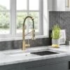 Kraus Bolden Deck Mount Brushed Brass Pull-Down Single Handle Kitchen Faucet