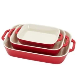 Staub Cherry Ceramic Bakeware Set - 3-Piece