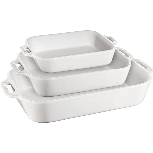 Staub White Ceramic Bakeware Set - 3-Piece 3 Staub White Ceramic Bakeware Set - 3-Piece - Image 3