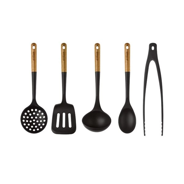 Staub Black Silicone Kitchen Utensils - Set Of 5 2 Staub Black Silicone Kitchen Utensils - Set Of 5 - Image 2