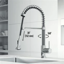 VIGO Edison Chrome 1-Handle Deck Mount Pull-Down Touchless Kitchen Faucet