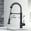 VIGO Edison Matte Black 1-Handle Deck Mount Pull-Down Touchless Kitchen Faucet