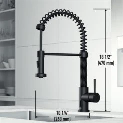 VIGO Edison Matte Black 1-Handle Deck Mount Pull-Down Touchless Kitchen Faucet -Alliedbas Shop 332003793 AlternateImage4 l