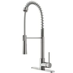 VIGO Laurelton Stainless Steel 1-Handle Deck Mount Pull-Down Kitchen Faucet - Deck Plate Included -Alliedbas Shop 332003794 AlternateImage2 l