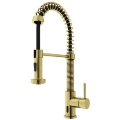VIGO Edison Matte Brushed Gold 1-Handle Deck Mount Pull-Down Touchless Kitchen Faucet -Alliedbas Shop 332003804 MainImage 001 l