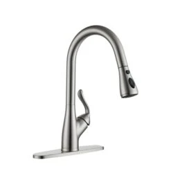 Clihome Brushed Nickel 3-Function Single-Handle Pull-Down Kitchen Faucet 7 Clihome Brushed Nickel 3-Function Single-Handle Pull-Down Kitchen Faucet -Alliedbas Shop 332004302 AlternateImage1 l