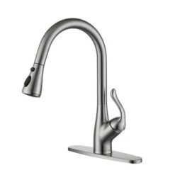 Clihome Brushed Nickel 3-Function Single-Handle Pull-Down Kitchen Faucet 8 Clihome Brushed Nickel 3-Function Single-Handle Pull-Down Kitchen Faucet -Alliedbas Shop 332004302 MainImage 001 l
