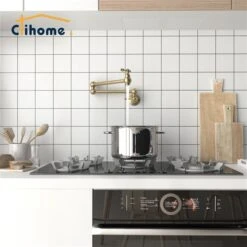 Clihome Brushed Gold Retro Wall Mounted Pot Filler Retro Kitchen Faucet