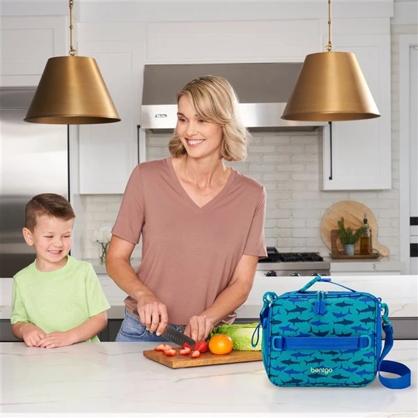 Bentgo Kids Polyester Food Lunch Bag - Shark 5 Bentgo Kids Polyester Food Lunch Bag - Shark - Image 5