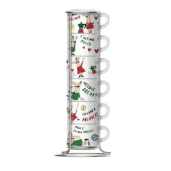 Bialetti BI Tazzine Stackable Cups, Italia (6pcs)