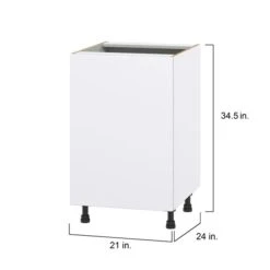Hugo&Borg Lasalle 21 X 34.5 X 24.88-in Glacier White Door Base Semi-Custom Cabinet -Alliedbas Shop 332014277 AlternateImage1 l