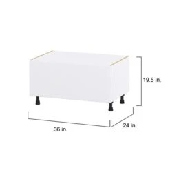 Hugo&Borg Lasalle 36 X 19.5 X 24.88-in Glacier White Drawer Base Semi-Custom Cabinet 8 Hugo&Borg Lasalle 36 X 19.5 X 24.88-in Glacier White Drawer Base Semi-Custom Cabinet -Alliedbas Shop 332014295 AlternateImage1 l