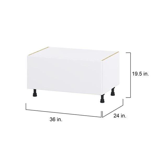 Hugo&Borg Lasalle 36 X 19.5 X 24.88-in Glacier White Drawer Base Semi-Custom Cabinet 4 Hugo&Borg Lasalle 36 X 19.5 X 24.88-in Glacier White Drawer Base Semi-Custom Cabinet - Image 4