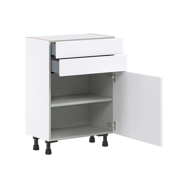 Hugo&Borg Lasalle 24 X 34.5 X 14.88-in Glacier White Door And Drawer Base Semi-Custom Cabinet 1 Hugo&Borg Lasalle 24 X 34.5 X 14.88-in Glacier White Door And Drawer Base Semi-Custom Cabinet
