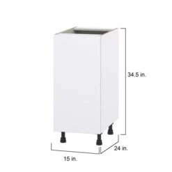 Hugo&Borg Lasalle 15 X 34.5 X 24.88-in Glacier White Door Base Semi-Custom Cabinet 7 Hugo&Borg Lasalle 15 X 34.5 X 24.88-in Glacier White Door Base Semi-Custom Cabinet -Alliedbas Shop 332014356 AlternateImage1 l