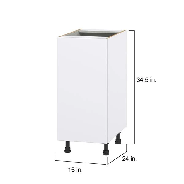 Hugo&Borg Lasalle 15 X 34.5 X 24.88-in Glacier White Door Base Semi-Custom Cabinet 3 Hugo&Borg Lasalle 15 X 34.5 X 24.88-in Glacier White Door Base Semi-Custom Cabinet - Image 3