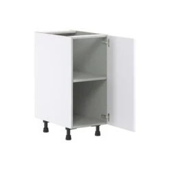 Hugo&Borg Lasalle 15 X 34.5 X 24.88-in Glacier White Door Base Semi-Custom Cabinet
