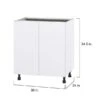 Hugo&Borg Lasalle 30 X 34.5 X 24.88-in Glacier White Door Base Semi-Custom Cabinet