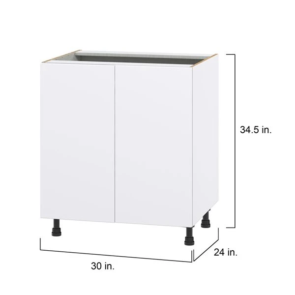 Hugo&Borg Lasalle 30 X 34.5 X 24.88-in Glacier White Door Base Semi-Custom Cabinet 1 Hugo&Borg Lasalle 30 X 34.5 X 24.88-in Glacier White Door Base Semi-Custom Cabinet