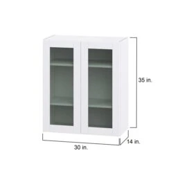 Hugo&Borg Lasalle 30 X 35 X 14.88-in Glacier White Door And Drawer Wall Semi-Custom Cabinet