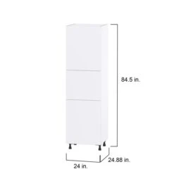 Hugo&Borg Lasalle 24 X 84.5 X 24.88-in Glacier White Door And Drawer Pantry Semi-Custom Cabinet