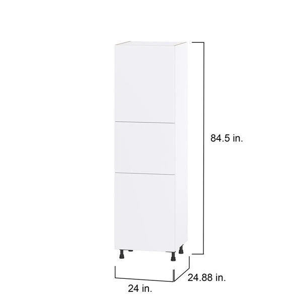Hugo&Borg Lasalle 24 X 84.5 X 24.88-in Glacier White Door And Drawer Pantry Semi-Custom Cabinet 1 Hugo&Borg Lasalle 24 X 84.5 X 24.88-in Glacier White Door And Drawer Pantry Semi-Custom Cabinet