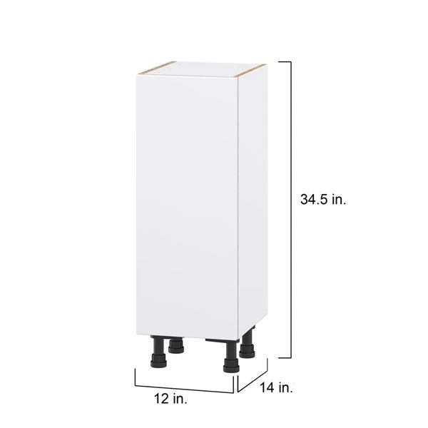 Hugo&Borg Lasalle 12 X 34.5 X 14.88-in Glacier White Door Base Semi-Custom Cabinet 3 Hugo&Borg Lasalle 12 X 34.5 X 14.88-in Glacier White Door Base Semi-Custom Cabinet - Image 3