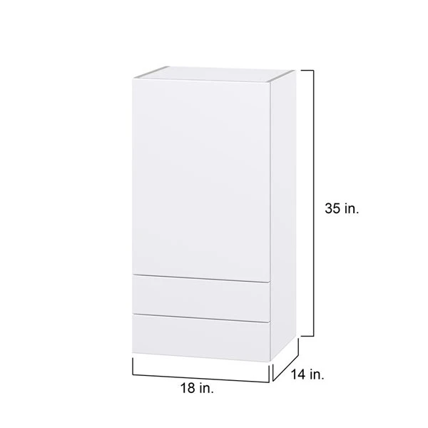 Hugo&Borg Lasalle 18 X 35 X 14.88-in Glacier White Door And Drawer Wall Semi-Custom Cabinet 2 Hugo&Borg Lasalle 18 X 35 X 14.88-in Glacier White Door And Drawer Wall Semi-Custom Cabinet - Image 2