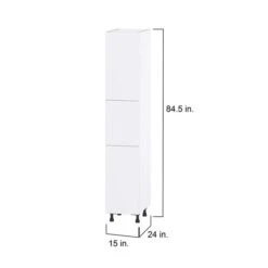 Hugo&Borg Lasalle 15 X 84.5 X 24.88-in Glacier White Door Pantry Semi-Custom Cabinet 9 Hugo&Borg Lasalle 15 X 84.5 X 24.88-in Glacier White Door Pantry Semi-Custom Cabinet -Alliedbas Shop 332014418 AlternateImage1 l