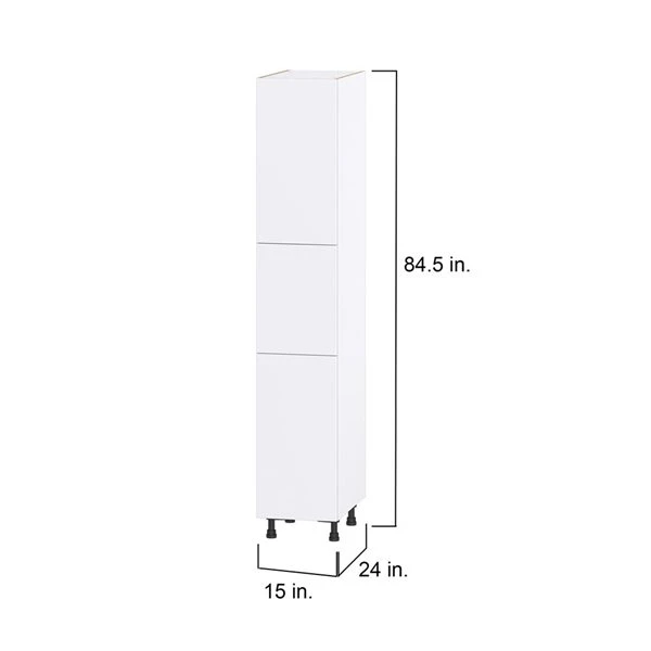 Hugo&Borg Lasalle 15 X 84.5 X 24.88-in Glacier White Door Pantry Semi-Custom Cabinet 5 Hugo&Borg Lasalle 15 X 84.5 X 24.88-in Glacier White Door Pantry Semi-Custom Cabinet - Image 5