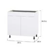 Hugo&Borg Lasalle 36 X 34.5 X 24.88-in Glacier White Door Base Semi-Custom Cabinet