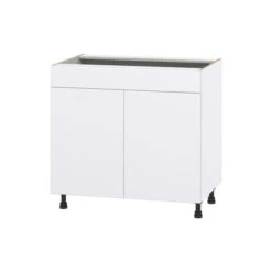Hugo&Borg Lasalle 36 X 34.5 X 24.88-in Glacier White Door Base Semi-Custom Cabinet -Alliedbas Shop 332014423 MainImage 001 l