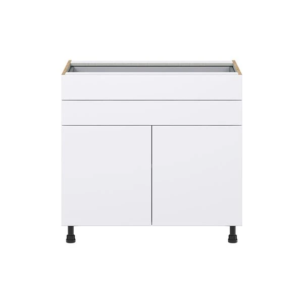 Hugo&Borg Lasalle 36 X 34.5 X 24.88-in Glacier White Door And Drawer Base Semi-Custom Cabinet 4 Hugo&Borg Lasalle 36 X 34.5 X 24.88-in Glacier White Door And Drawer Base Semi-Custom Cabinet - Image 4