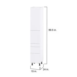 Hugo&Borg Lasalle 15 X 89.5 X 24.88-in Glacier White Door And Drawer Pantry Semi-Custom Cabinet 7 Hugo&Borg Lasalle 15 X 89.5 X 24.88-in Glacier White Door And Drawer Pantry Semi-Custom Cabinet -Alliedbas Shop 332014432 AlternateImage1 l