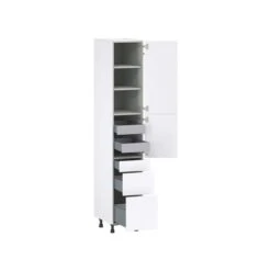Hugo&Borg Lasalle 15 X 89.5 X 24.88-in Glacier White Door And Drawer Pantry Semi-Custom Cabinet