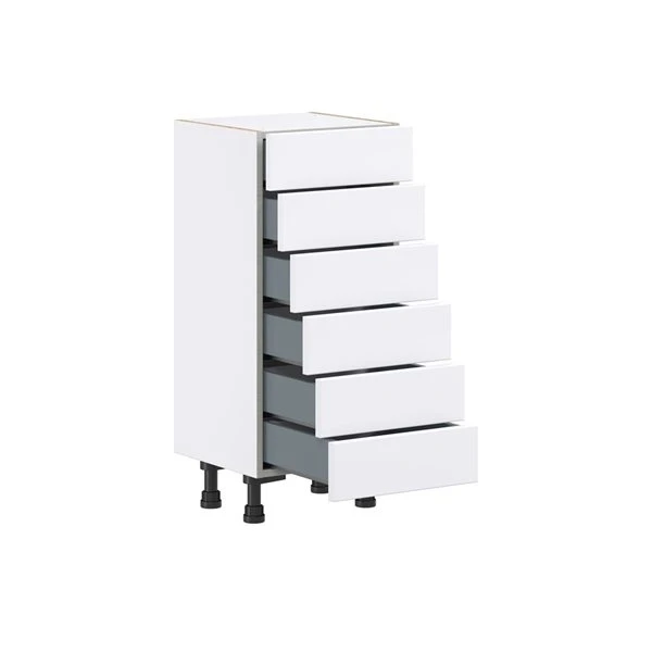 Hugo&Borg Lasalle 15 X 34.5 X 14.88-in Glacier White Drawer Base Semi-Custom Cabinet 5 Hugo&Borg Lasalle 15 X 34.5 X 14.88-in Glacier White Drawer Base Semi-Custom Cabinet - Image 5