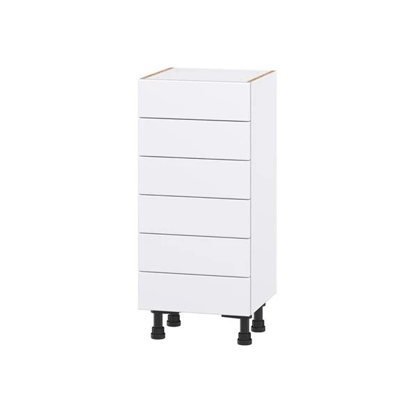 Hugo&Borg Lasalle 15 X 34.5 X 14.88-in Glacier White Drawer Base Semi-Custom Cabinet 1 Hugo&Borg Lasalle 15 X 34.5 X 14.88-in Glacier White Drawer Base Semi-Custom Cabinet