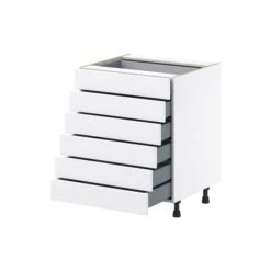 Hugo&Borg Lasalle 27 X 34.5 X 24.88-in Glacier White Drawer Base Semi-Custom Cabinet -Alliedbas Shop 332014439 AlternateImage2 l