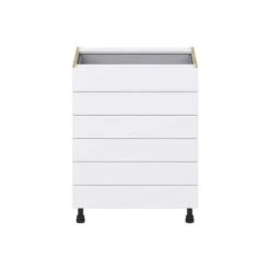 Hugo&Borg Lasalle 27 X 34.5 X 24.88-in Glacier White Drawer Base Semi-Custom Cabinet