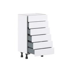 Hugo&Borg Lasalle 18 X 34.5 X 14.88-in Glacier White Drawer Base Semi-Custom Cabinet -Alliedbas Shop 332014442 AlternateImage2 l