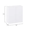 Hugo&Borg Lasalle 33 X 35 X 14.88-in Glacier White Door Wall Semi-Custom Cabinet