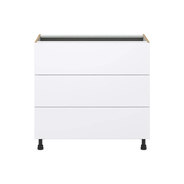 Hugo&Borg Lasalle 36 X 34.5 X 24.88-in Glacier White Drawer Base Semi-Custom Cabinet 2 Hugo&Borg Lasalle 36 X 34.5 X 24.88-in Glacier White Drawer Base Semi-Custom Cabinet - Image 2