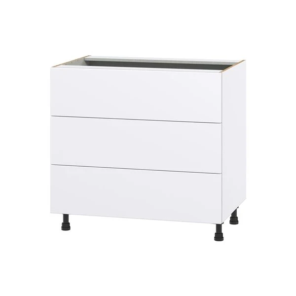 Hugo&Borg Lasalle 36 X 34.5 X 24.88-in Glacier White Drawer Base Semi-Custom Cabinet 1 Hugo&Borg Lasalle 36 X 34.5 X 24.88-in Glacier White Drawer Base Semi-Custom Cabinet