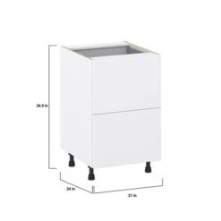 Hugo&Borg Lasalle 21 X 34.5 X 24.88-in Glacier White Drawer Base Semi-Custom Cabinet -Alliedbas Shop 332014453 AlternateImage1 l