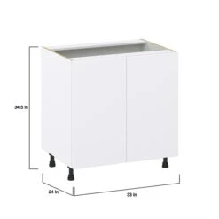 Hugo&Borg Lasalle 33 X 34.5 X 24.88-in Glacier White Door Base Semi-Custom Cabinet -Alliedbas Shop 332014474 AlternateImage1 l