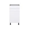 Hugo&Borg Lasalle 18 X 34.5 X 24.88-in Glacier White Door And Drawer Base Semi-Custom Cabinet