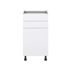 Hugo&Borg Lasalle 18 X 34.5 X 24.88-in Glacier White Door And Drawer Base Semi-Custom Cabinet