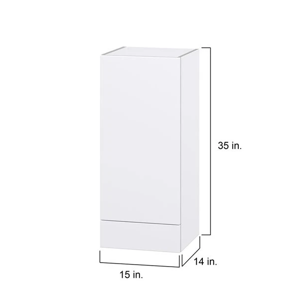 Hugo&Borg Lasalle 15 X 35 X 14.88-in Glacier White Door And Drawer Wall Semi-Custom Cabinet 3 Hugo&Borg Lasalle 15 X 35 X 14.88-in Glacier White Door And Drawer Wall Semi-Custom Cabinet - Image 3