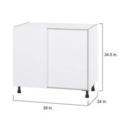 Hugo&Borg Lasalle 39 X 34.5 X 24.88-in Glacier White Blind Corner Base Semi-Custom Cabinet 7 Hugo&Borg Lasalle 39 X 34.5 X 24.88-in Glacier White Blind Corner Base Semi-Custom Cabinet -Alliedbas Shop 332014491 AlternateImage1 l