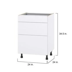 Hugo&Borg Lasalle 24 X 34.5 X 24.88-in Glacier White Drawer Base Semi-Custom Cabinet 8 Hugo&Borg Lasalle 24 X 34.5 X 24.88-in Glacier White Drawer Base Semi-Custom Cabinet -Alliedbas Shop 332014492 AlternateImage1 l